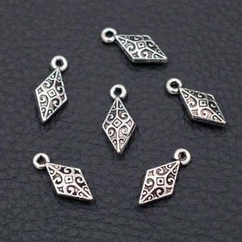 

30pcs Silver Color Mini 3D Prismatic Shuttle Dart Pendant Retro Earrings Bracelet DIY Metal Jewelry Charms Handmade Supplies