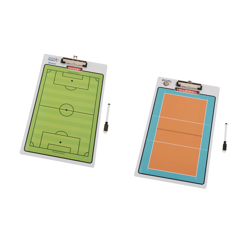 Double Sided Basketball Coaches Clipboards Coaching Boards for Basketball Football Volleyball Training