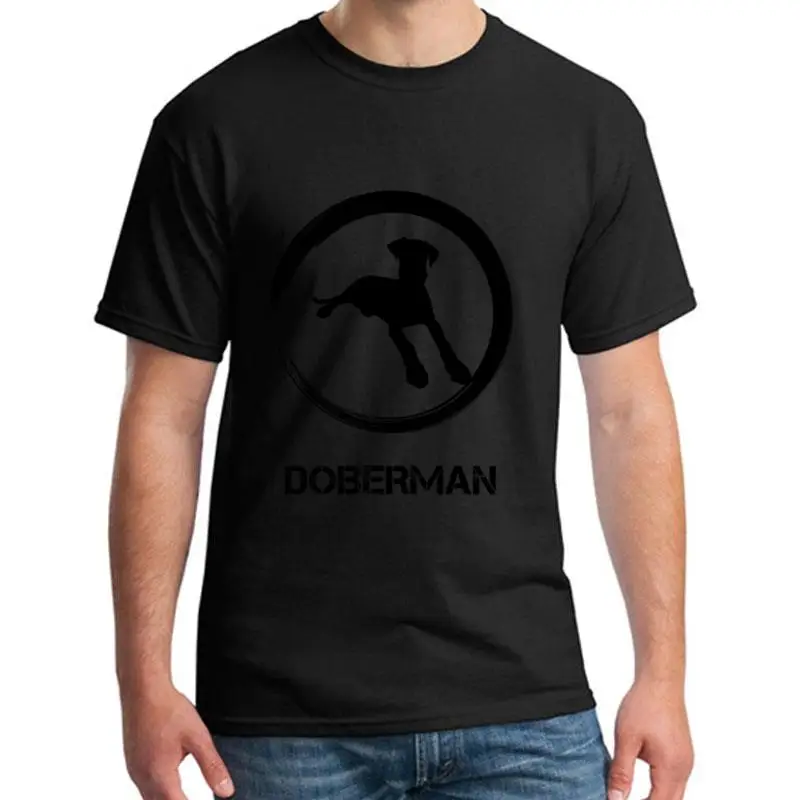

Fitness Doberman Dog Breed Pinscher Puppy tee shirt 3xl 4xl 5xl fitted Original Leisure mens t-shirts O-Neck Natural