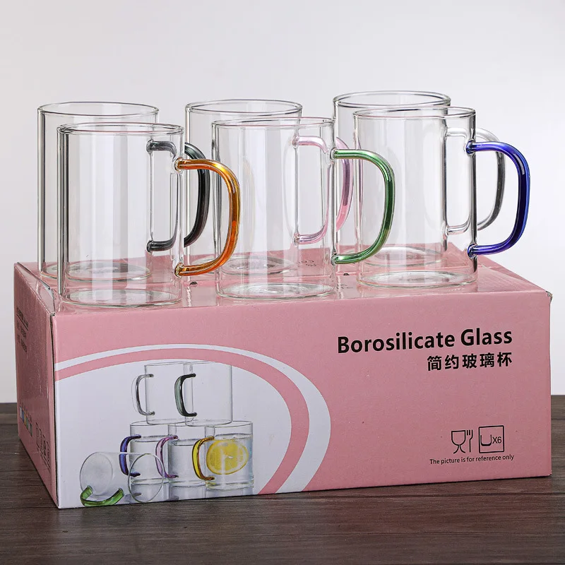 16oz Borosilicate Glassware Coffee Cup Drink Mug Water