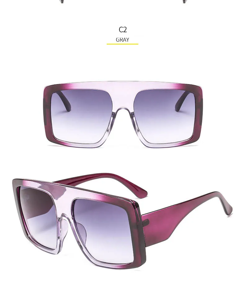 Модные женские крупные солнцезащитные очки розового цвета люксовый бренд универсальные Квадратные Солнцезащитные очки мужские и женские винтажные очки Gafas de sol