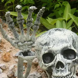 Хэллоуин украшения в виде скелетов Хэллоуин ужас похоронен живым страшный череп голова руки Квадрат Сад двора газон декор для вечерние