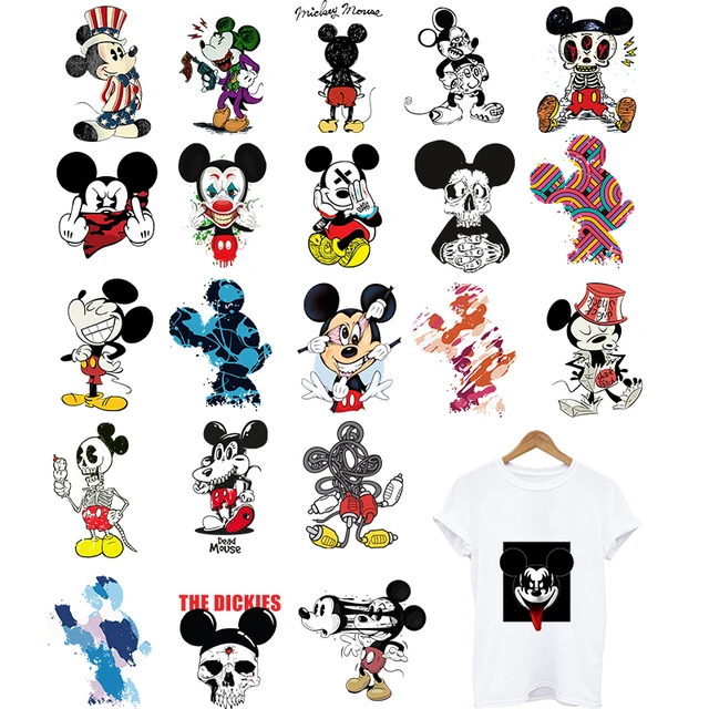 Transfer Iron Patches Mickey  Mickey Iron Heat Transfers - Disney Iron  Transfers - Aliexpress