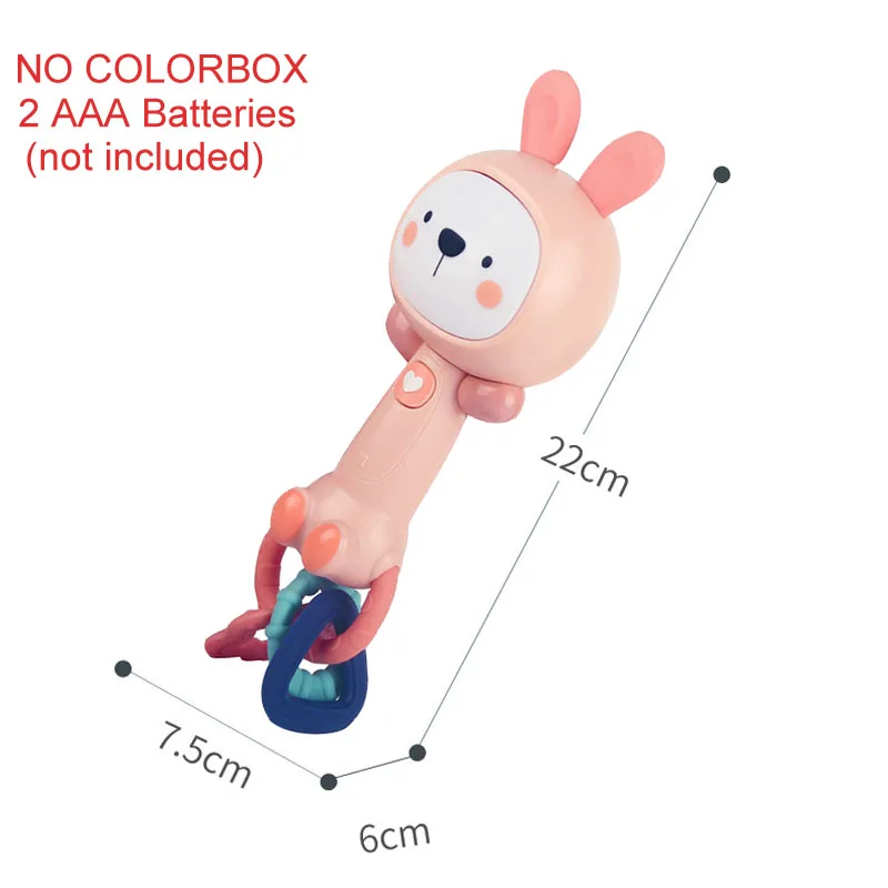 Baby Montessori Toys 0 12 Months Eletronic Hand Rattle Infant Juguetes Bebe Sound Light Soft Teether for Kids Educational Gift 8