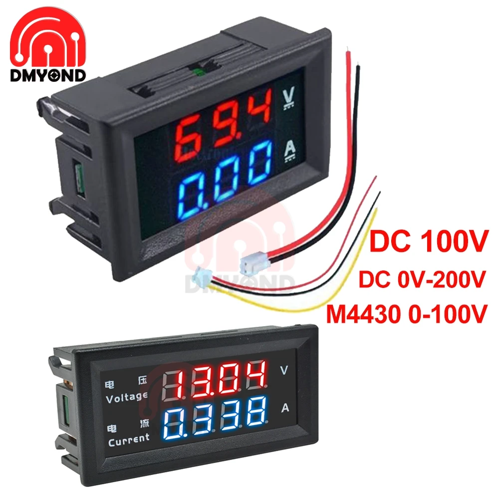 0,28 pouces Dc Led Voltmètre numérique 0-100v Voltage Meter Auto Car Mobile  Power Voltage Tester Detector 12v Rouge Vert Bleu Jaune