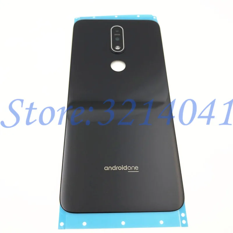 Black Оригинальное стекло для Nokia 7,1 TA-1100 TA-1096 TA-1095 TA-1085 TA-1097 стеклянная задняя панель корпуса крышка аккумулятора+ объектив камеры - Цвет: Black