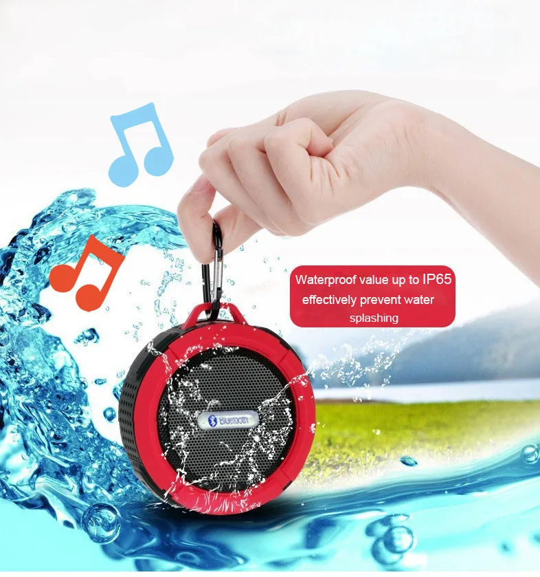 Взрывные Модели Водонепроницаемый на присоске Bluetooth динамик карты небольшой стерео Открытый Портативный hands-free подвесная Пряжка динамик