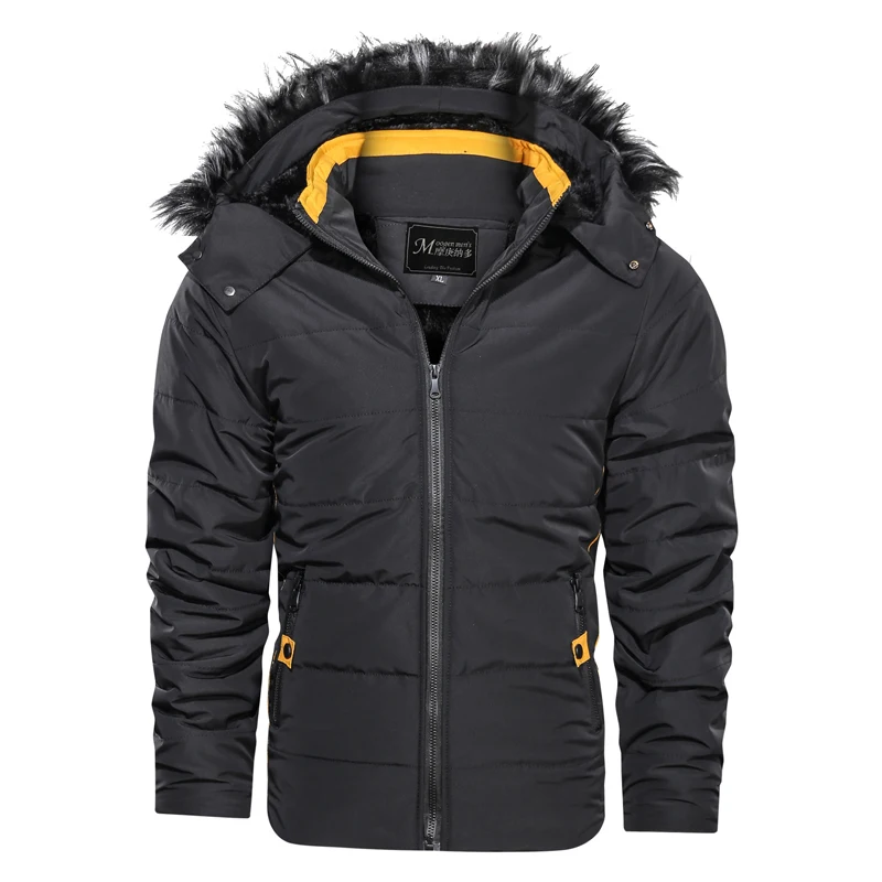 

Winter New Men Parka Jackets Warm Thick Mens Casual Hooded Parka Coats Outwears Male Velvet Fur Zipper Down Overcoat Windbreaker