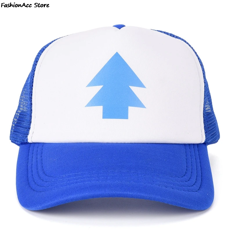 Trucker Baseball Cap Pine Tree Dipper Gravity Fall Mesh Hat Adjustable Women Men baseball caps,baseball cap,trucker hat