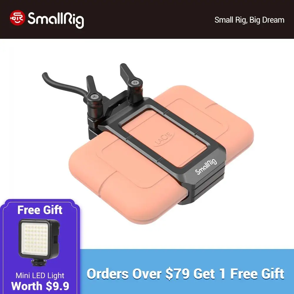 

SmallRig for LaCie Rugged SSD Holder Mount Clamp For Dslr Cage/Side Handle/Top Handle Video Shooting DIY Mount Support Rig -2814
