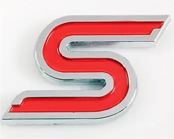 

Insignia roja de una «S». Emblema logotipo trasero autoadhesivo para maletero