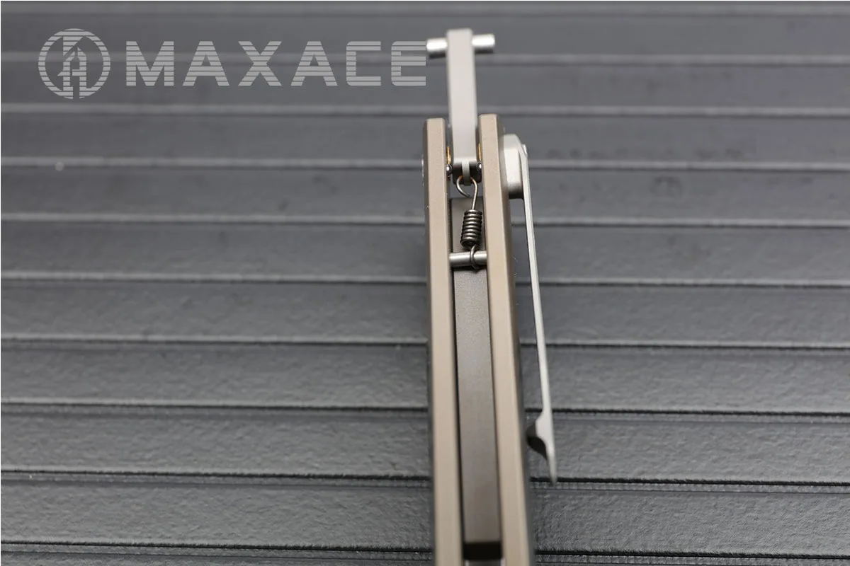 MAXACE ножи Пакт Бабочка нож для тренера KVT Керамический шарикоподшипник M390 TC4+ CF титановый jilt нож не острый