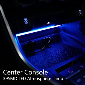 Image 4 - Car Center Console Atmosphere Lamp LED Dashboard Atmosphere Light Strips for Toyota RAV4 2019 2020 LHD