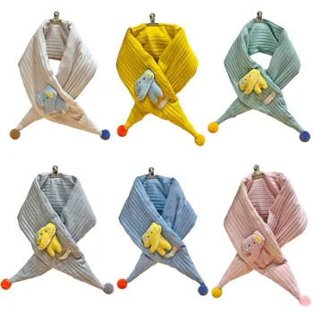

Lovely Autumn Winter Scarf Babies Girls Cartoon Mouse Decoration Scarve Neck Warmer Soft Scarf For Children Baby Christmas Gift