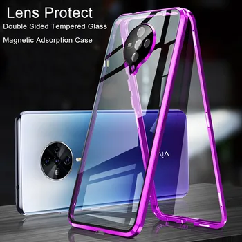 

Front And Back Double Sides Tempered Glass Magnetic Case For Vivo S6 5G iQoo 3 X30 X30 Pro Camera Lens Protector Cover