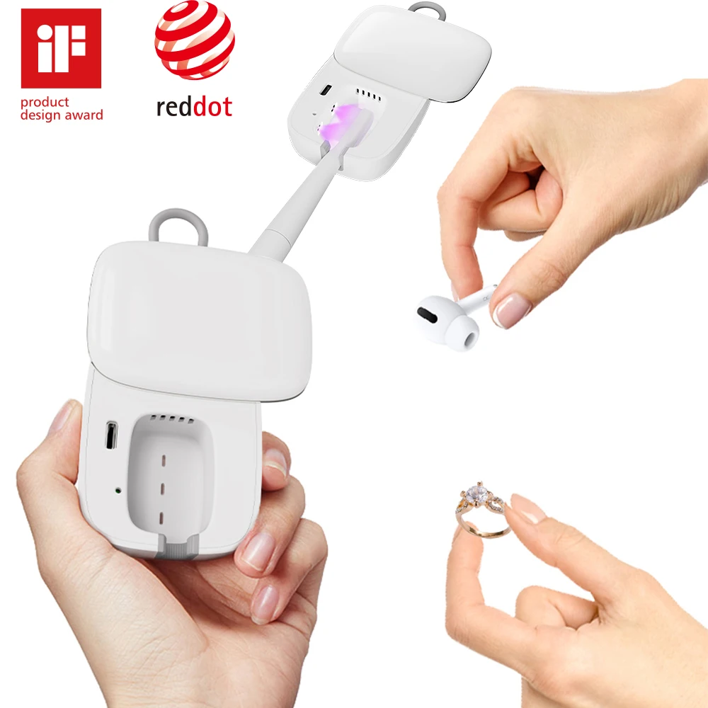 UV LED 휴대용 칫솔 소독 상자, UV 칫솔 살균기, C 타입 플러그인 핸드 살균 칫솔 상자, 1 개
