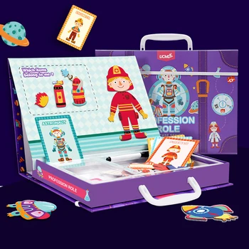 

Magnetic 3D Puzzle Profession Role Jigsaw Toys Who Am I Game Puzzles Characters Learning Educational Toys for Kids Child Gift