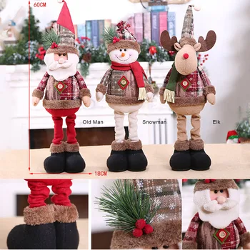 

60cm Snowman Elk Santa Claus Standing Doll Christmas Ornament Party Home Xmas Decor CLH@8