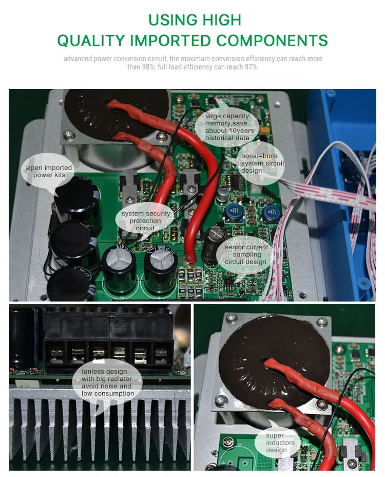 solar charger controller MPPT 10A/20A/30A/40A LCD display screen 12v/24v