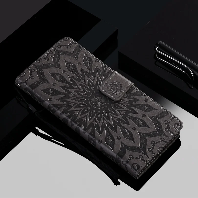 3D Wallet Flip Sunflower Leather Case For iPhone 11 Pro X XS XR Max 5 5S SE 6 6S 7 8 Plus Book Cases Soft TPU Phone Cover Fundas iphone 8 plus silicone case