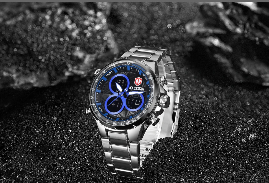 Luxury Brand KADEMAN Men Sports Watches Men's Waterproof LED Digital Quartz Clock Male Military Stainless Steel Wrist Watch (19)