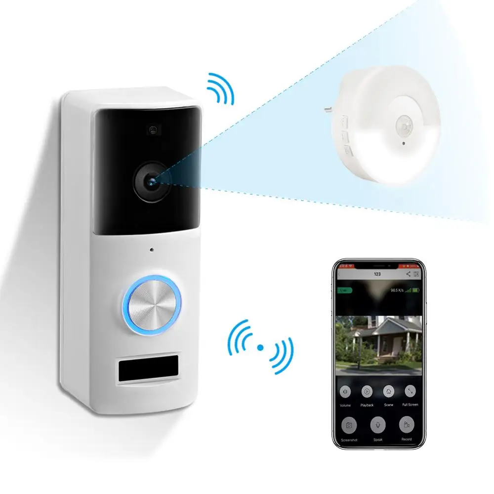 Best Smart PIR Visual Intercom WI FI Video Door Phone Door Bell Intercom Camera For Apartments IR Alarm Wireless Security Camera