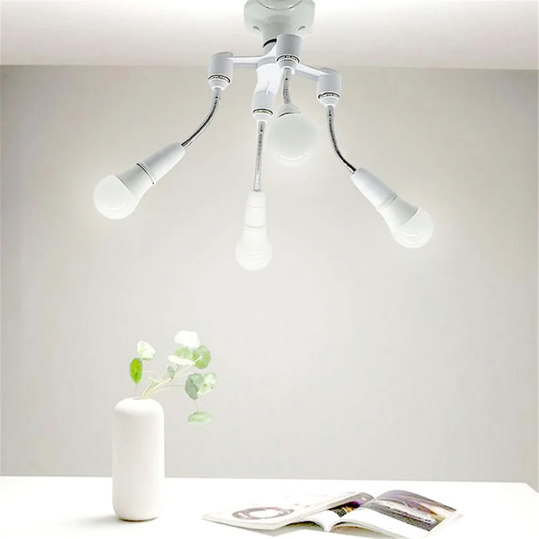 Lamp Holder,Lamp Bulb Holder,Socket Converter,Lamp Socket Adapter,Lamp Socket Extender White L20/30/40/50/60cm long E27 to E27 Base Gooseneck Extension Adaptor Converter Screw Socket Extender Lamp Light Bulb Holder