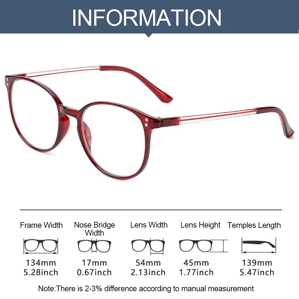 Hot Sale High-definition Reading Glasses Unisex Fashion Ultralight PC Frames Presbyopic Glasses Vision Care Eyewear +1.00~4.00 6