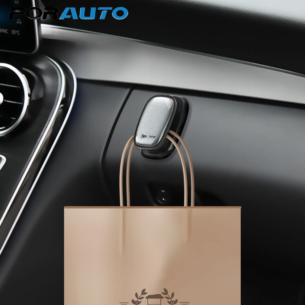 

FORAUTO 4Pcs Car Hooks Car Organizer Storage Auto Fastener Clip Self Adhesive Wall Hanger for USB Cable Headphone Key Storage