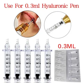

0.3ml Disposable Sterile Syringe Ampoule Head fo Hyaluron Pen Atomizer Injection Gun Hyaluronic Acid Pen Anti Wrinkle Lip Filler