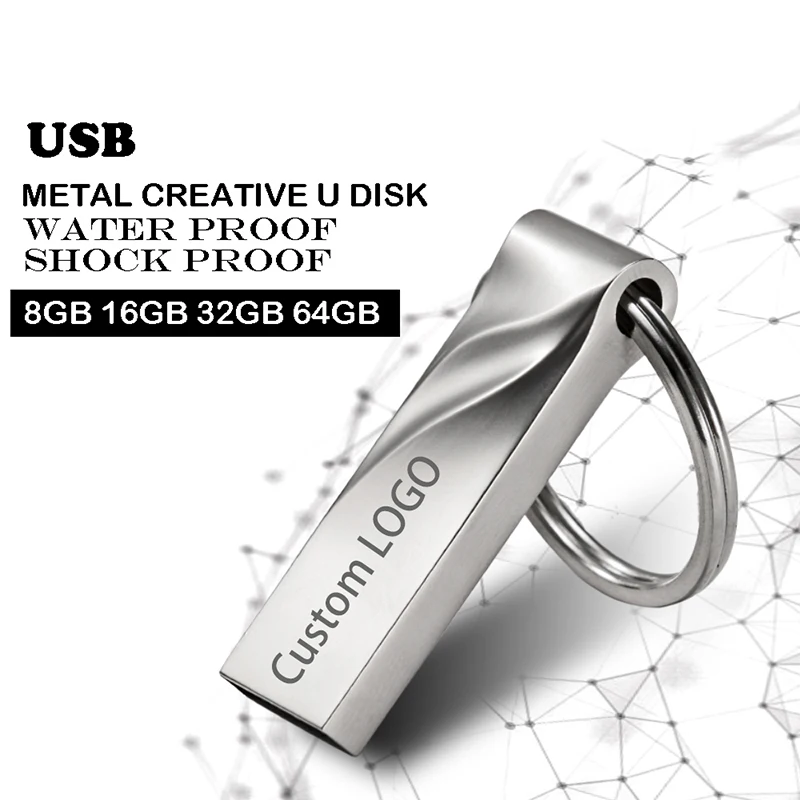 USB-флеш-накопитель в металлическом корпусе компактный на 32/8/4/16/128 ГБ флешка с