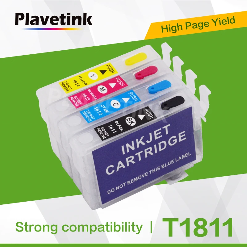 Plavetink Пустой Запасной чернильные картриджи для принтера T1811 T1812 T1813 T1814 Epson Expression Home