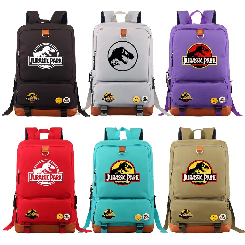 

Fashion Adventure Dinosaur Jurassic Park World Boy Girl Book School Bag Women Bagpack Teenagers Schoolbags Men Student Backpack