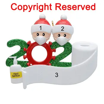 

2020 Quarantine Christmas Birthdays Party Decoration Gift Product Personalized Hanging Ornaments