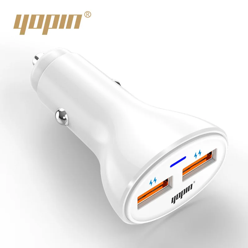 

Superior Products shi xin-2.4A Fast-Charging Car Mounted Charger Multi-functional Car Cigarette Lighter Plug Double USB Car Char