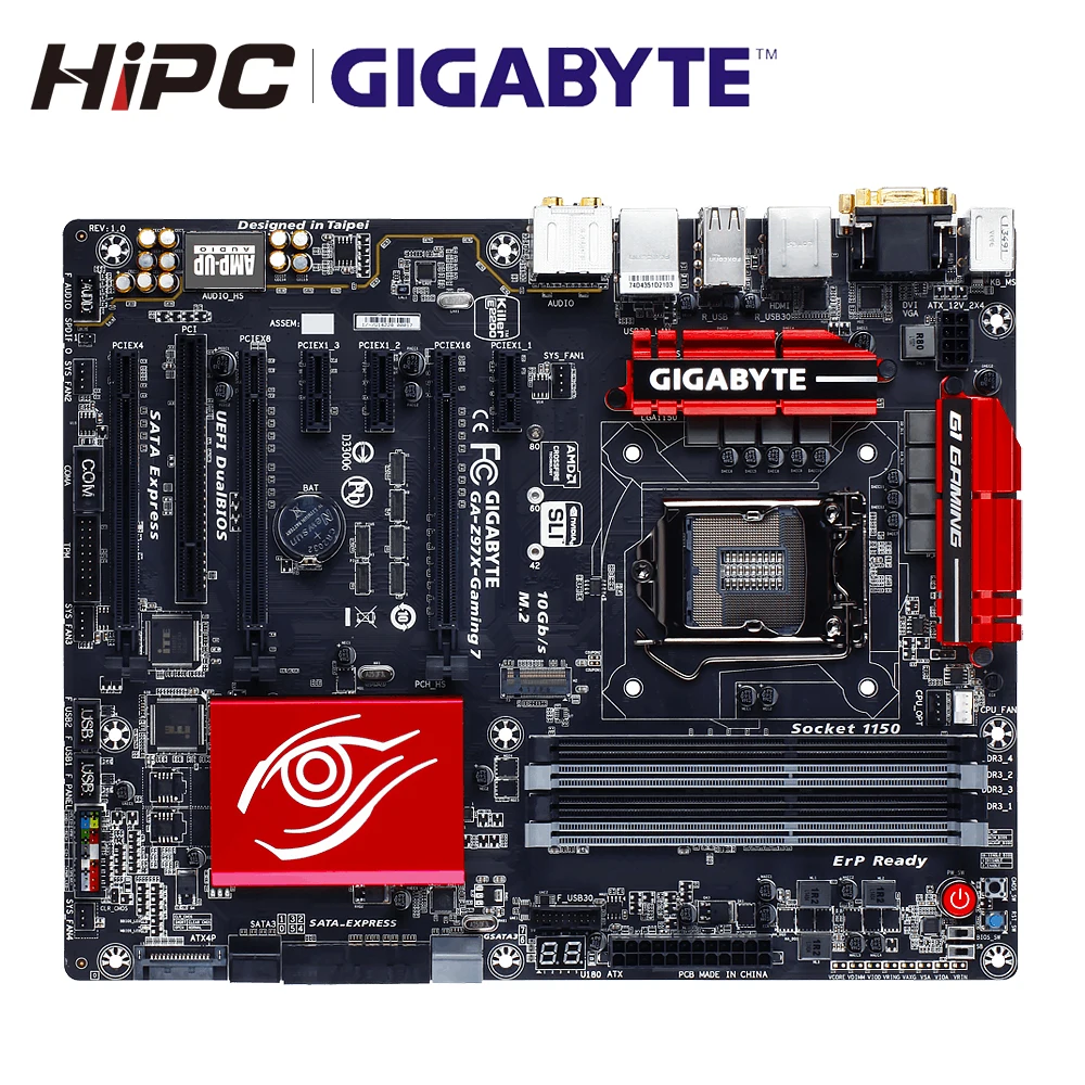 Gigabyte GA-Z97X-Gaming 7 настольный компьютер материнская плата Z97X-Gaming 7 Z97 LGA 1150 DDR3 32G SATA3 USB3.0 DVI HDMI M.2 блок питания ATX используется