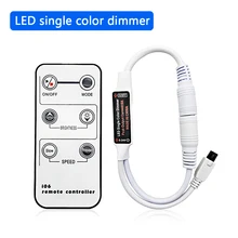 Мини-диммер с дистанционным управлением для одноцветной светодиодной ленты светодиодный ленточный светодиодный светильник DC 12 В 6A 72 Вт IR 6 кнопочный пульт дистанционного управления