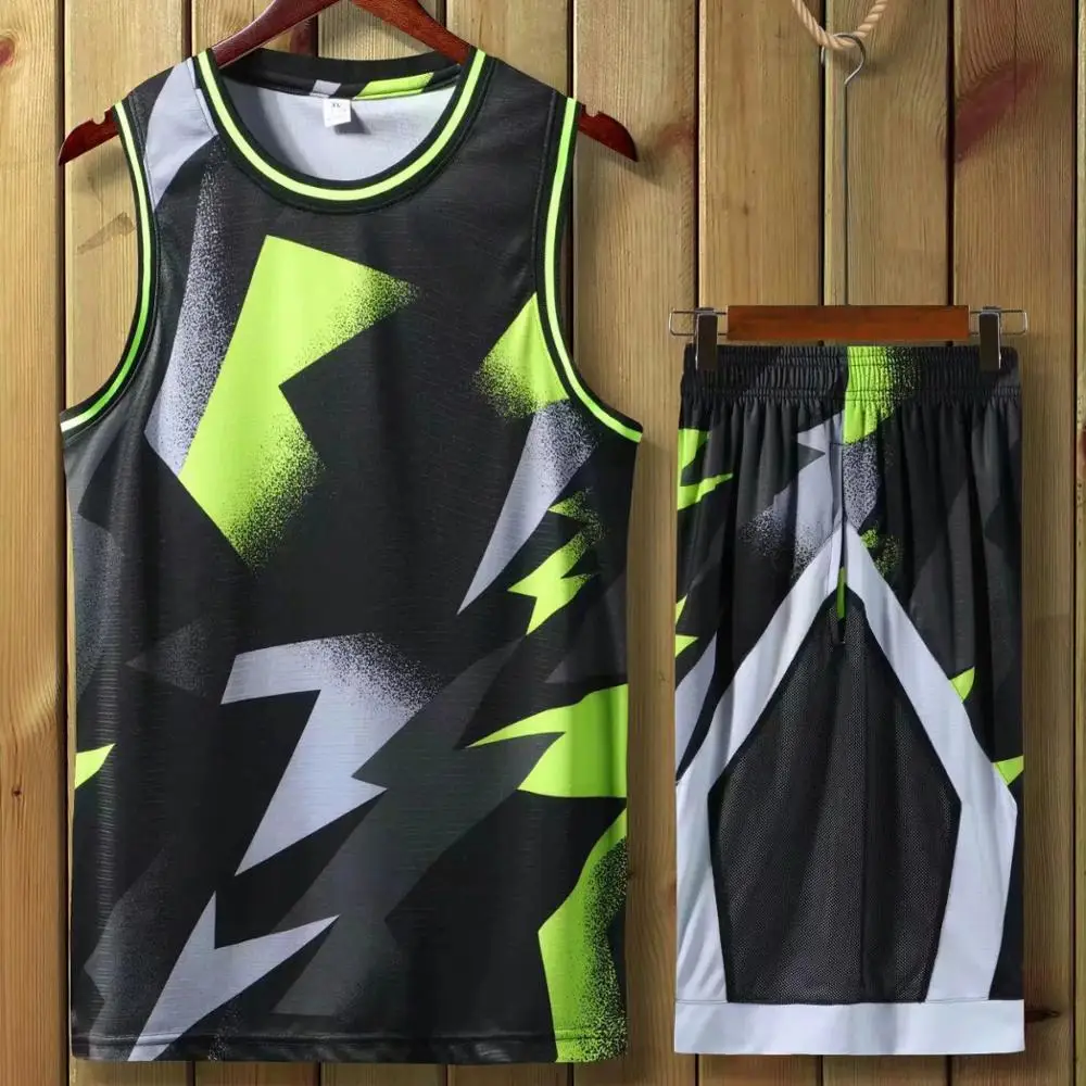 Adult College Basketball Jerseys Youth Basketball Uniforms Men basketball jersey Shorts Sets good deal, Camouflage Jerseys print