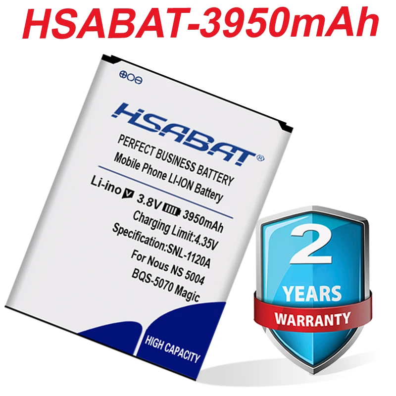 HSABAT топовый бренд 100% новый аккумулятор 3950 мАч для BQ Magic Nous NS 5004 BQS-5070 BQS 5070 BQS5070 в
