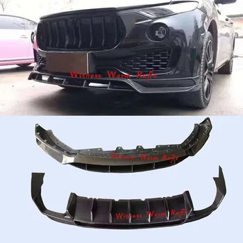 Cheap Carbon Fiber Car Body Kit Front Bumper Lip Splitter Rear Diffuser Spoiler Front Air Wind Knife For Maserati Levante