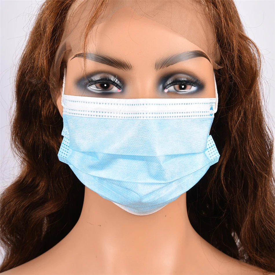 

Anti-virus Respirator Disposable Face Masks 20pcs 3 Layers Face Masks Personal Protection Mouth-muffle For Hair Salon/Stylist