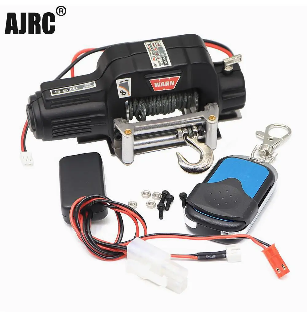 Cabrestante RC De Metal Para Coches 1/10, Accesorio Realista Y Resistente, Mejora El Rendimiento Y La Diversión En Tus Modelos Todoterreno, Negro