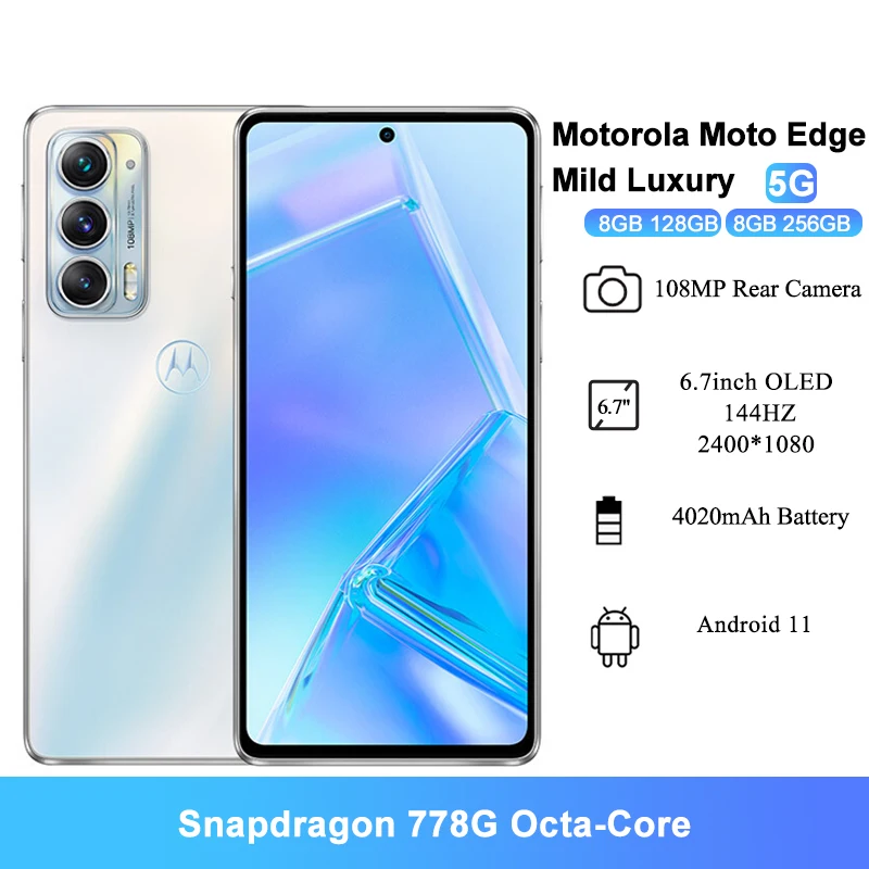 Motorola Moto Edge 20 смартфон с 5 5-дюймовым дисплеем восьмиядерным процессором Snapdragon 6 7 4020