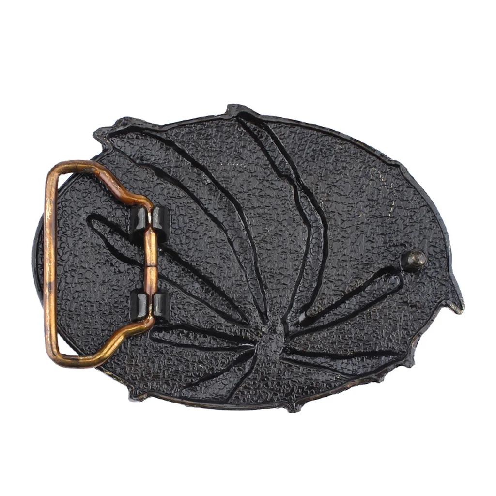 Belt Buckle for Women Men with Exquisite Embossed Bronze Fall Leaf Pattern