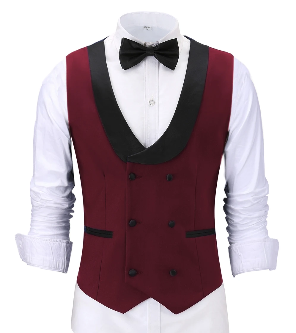 casual masculino rosa garçom colete jaqueta fino ajuste baile de formatura duplo breasted blazer ternos champanhe colete para casamento melhor homem noivos