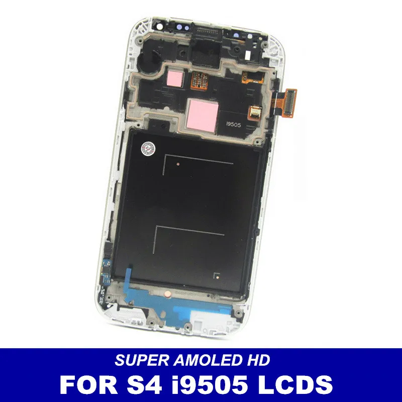 

For Samsung Galaxy S4 i9505 LCD Super AMOLED LCDS Display Touch Screen Digitizer with Frame Bezel Assembly Replacement Glass