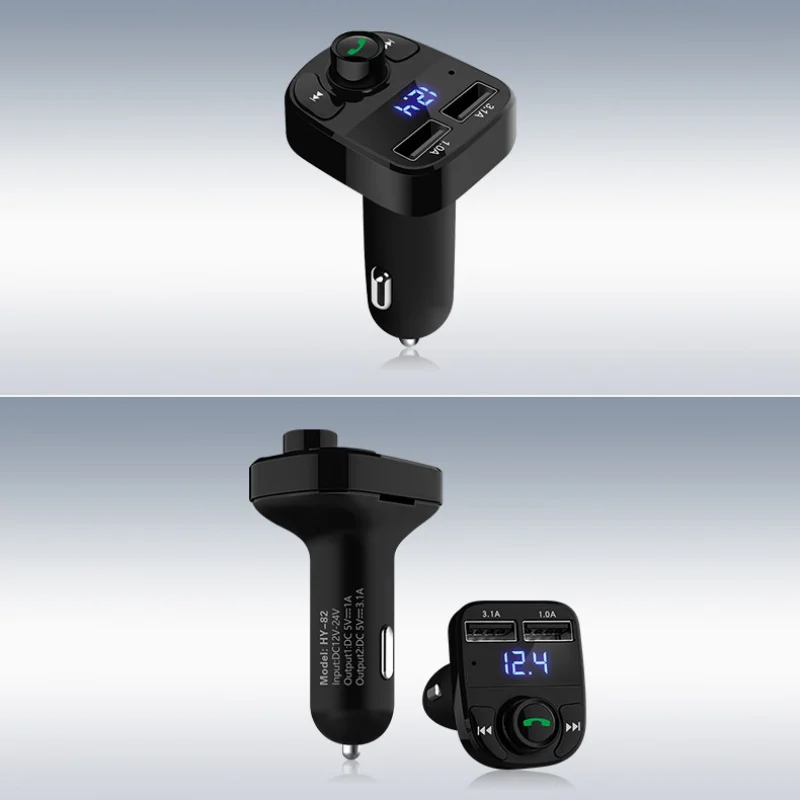 Двойное USB Автомобильное зарядное устройство Bluetooth fm-передатчик MP3-плеер TF карта Hands-free FM модулятор автомобильное зарядное устройство для телефона для iPhone 11 huawei