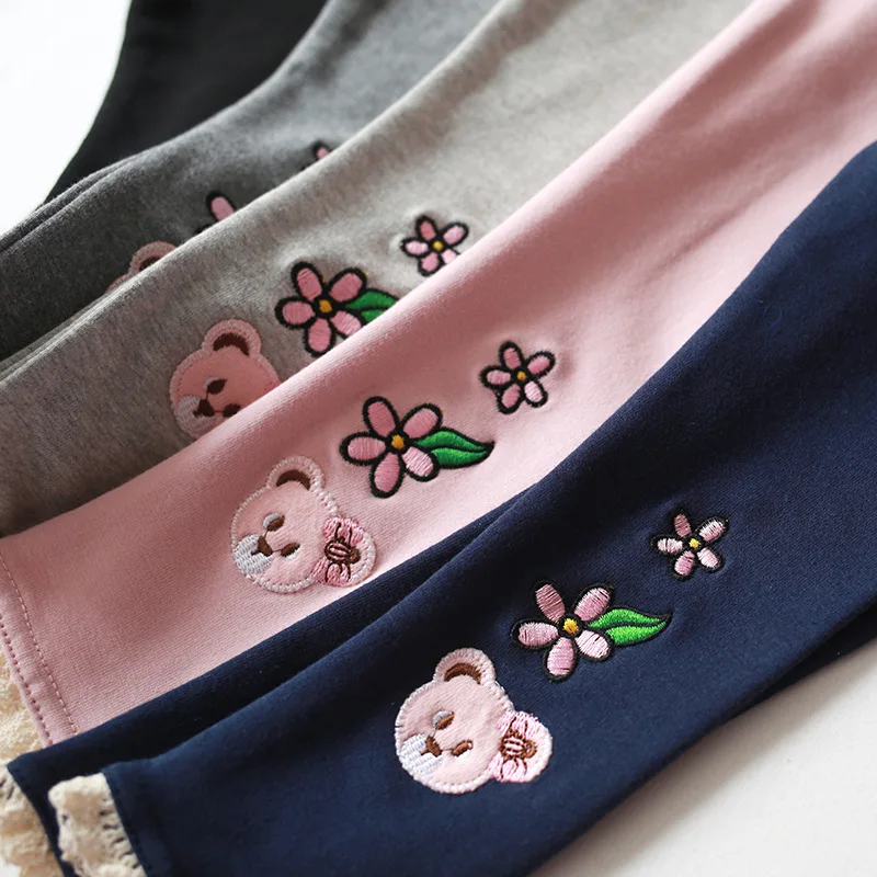 Girl'S Leggings Spring And Autumn New Style CHILDREN'S Trousers Korean-style Baby Girls Outer Wear Trousers Versatile Carto