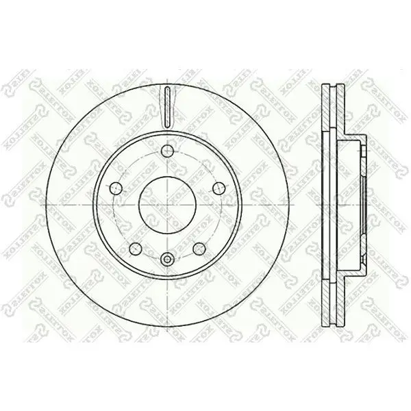 Диск тормозной передний Daewoo Leganza 2.0 16V 97 STELLOX 6020-5