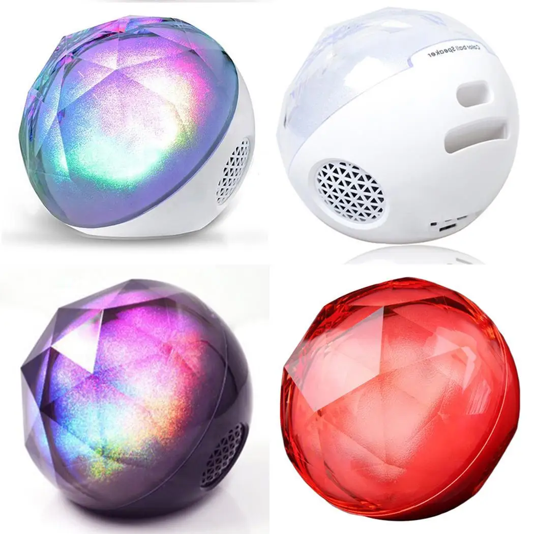 New Smartphone LED Colorful Lights Ball Portable Bluetooth Wireless Speaker